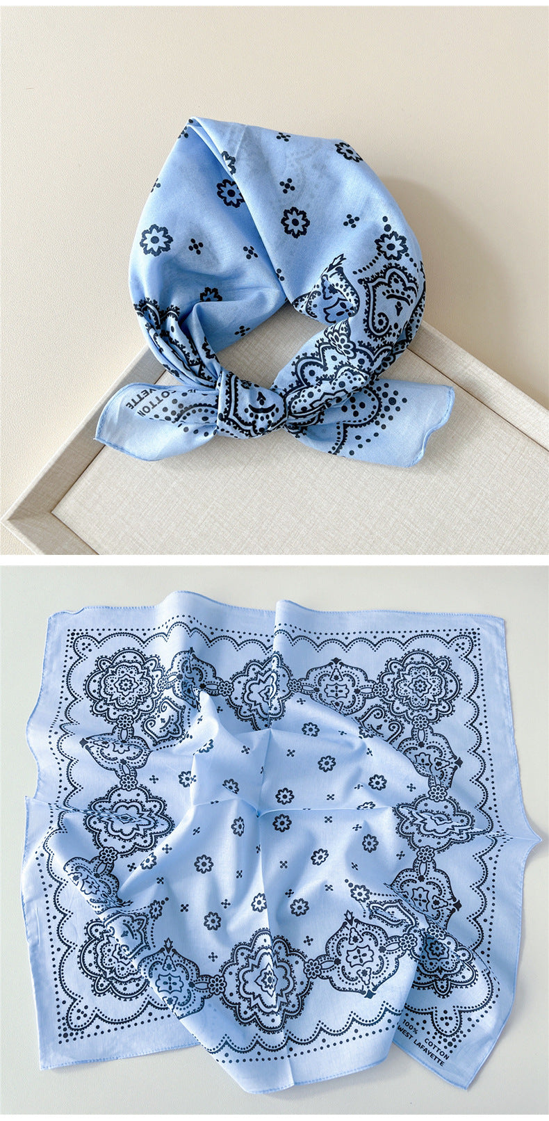 Paisley Tie-Dye Print Bandana Neck Scarf - view 19