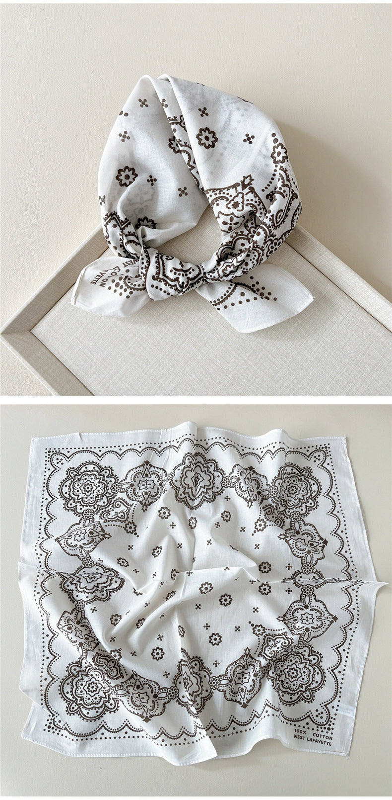 Paisley Tie-Dye Print Bandana Neck Scarf - view 20