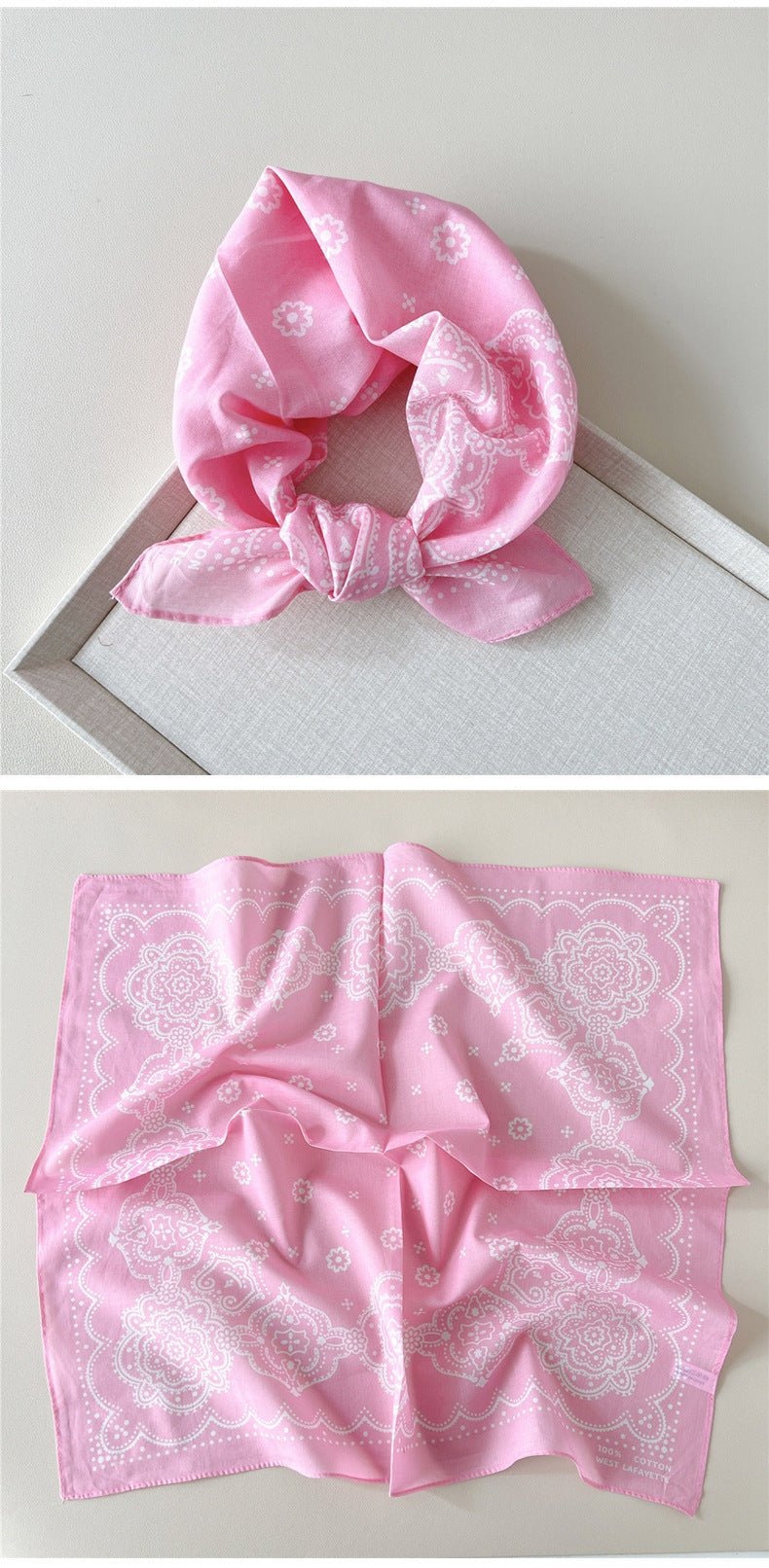 Paisley Tie-Dye Print Bandana Neck Scarf - view 23