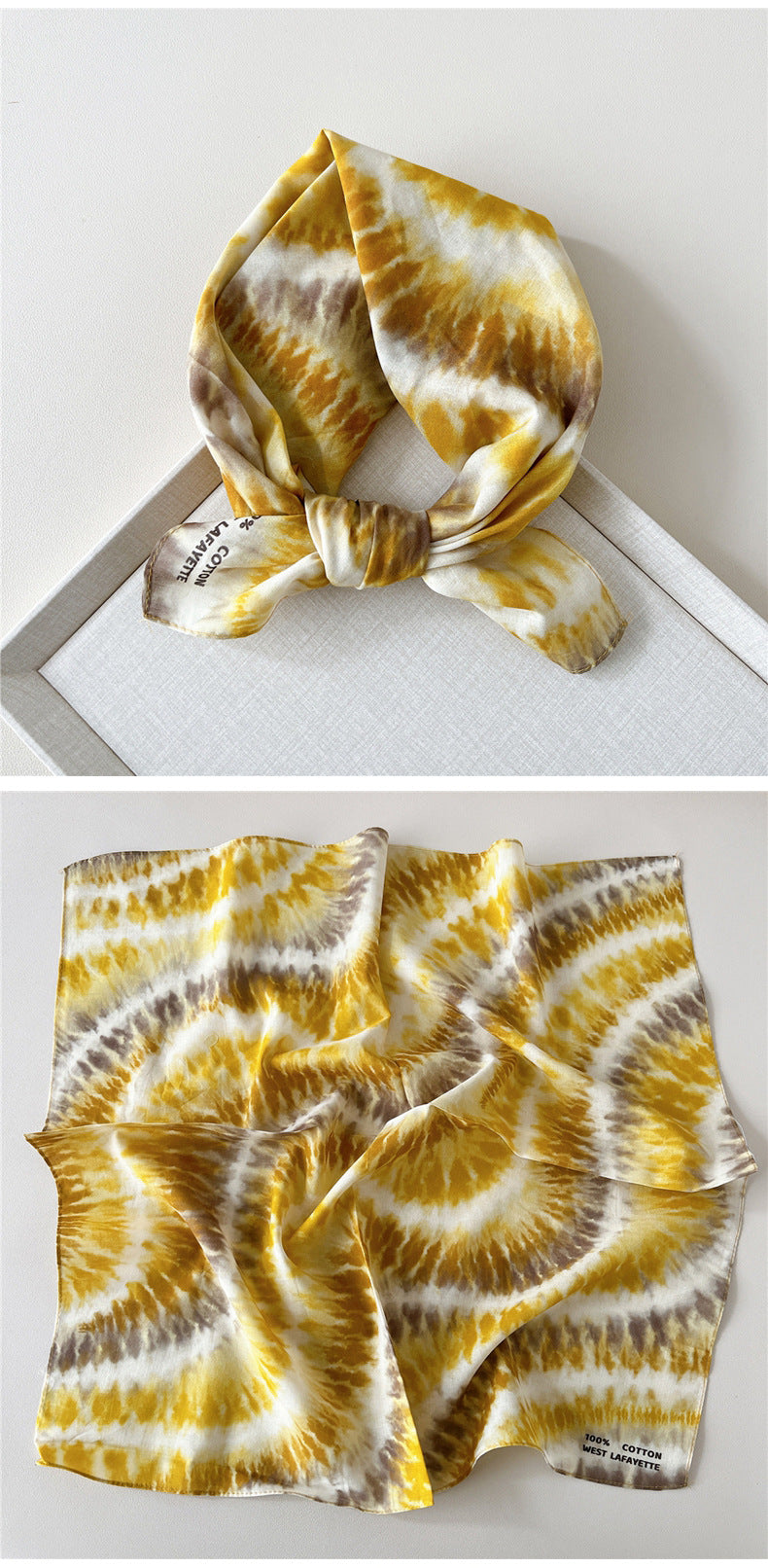Paisley Tie-Dye Print Bandana Neck Scarf - view 25