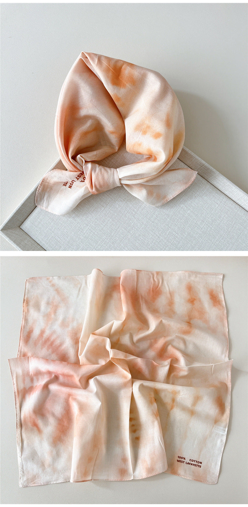 Paisley Tie-Dye Print Bandana Neck Scarf - view 27