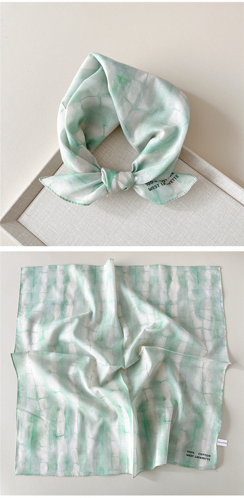 Paisley Tie-Dye Print Bandana Neck Scarf - view 28