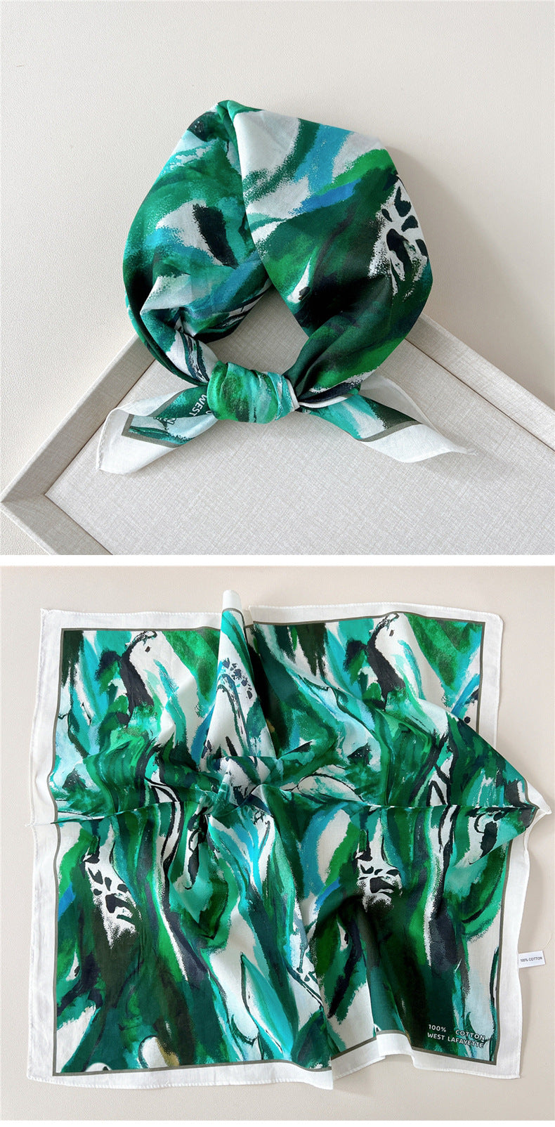 Paisley Tie-Dye Print Bandana Neck Scarf - view 30