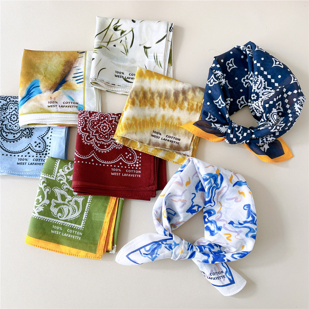 Paisley Tie-Dye Print Bandana Neck Scarf - view 38
