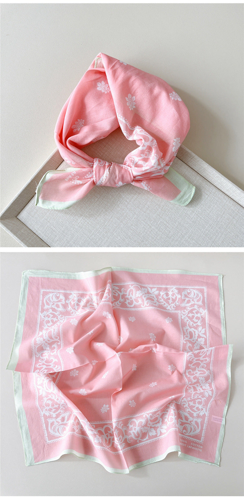 Paisley Tie-Dye Print Bandana Neck Scarf - view 6
