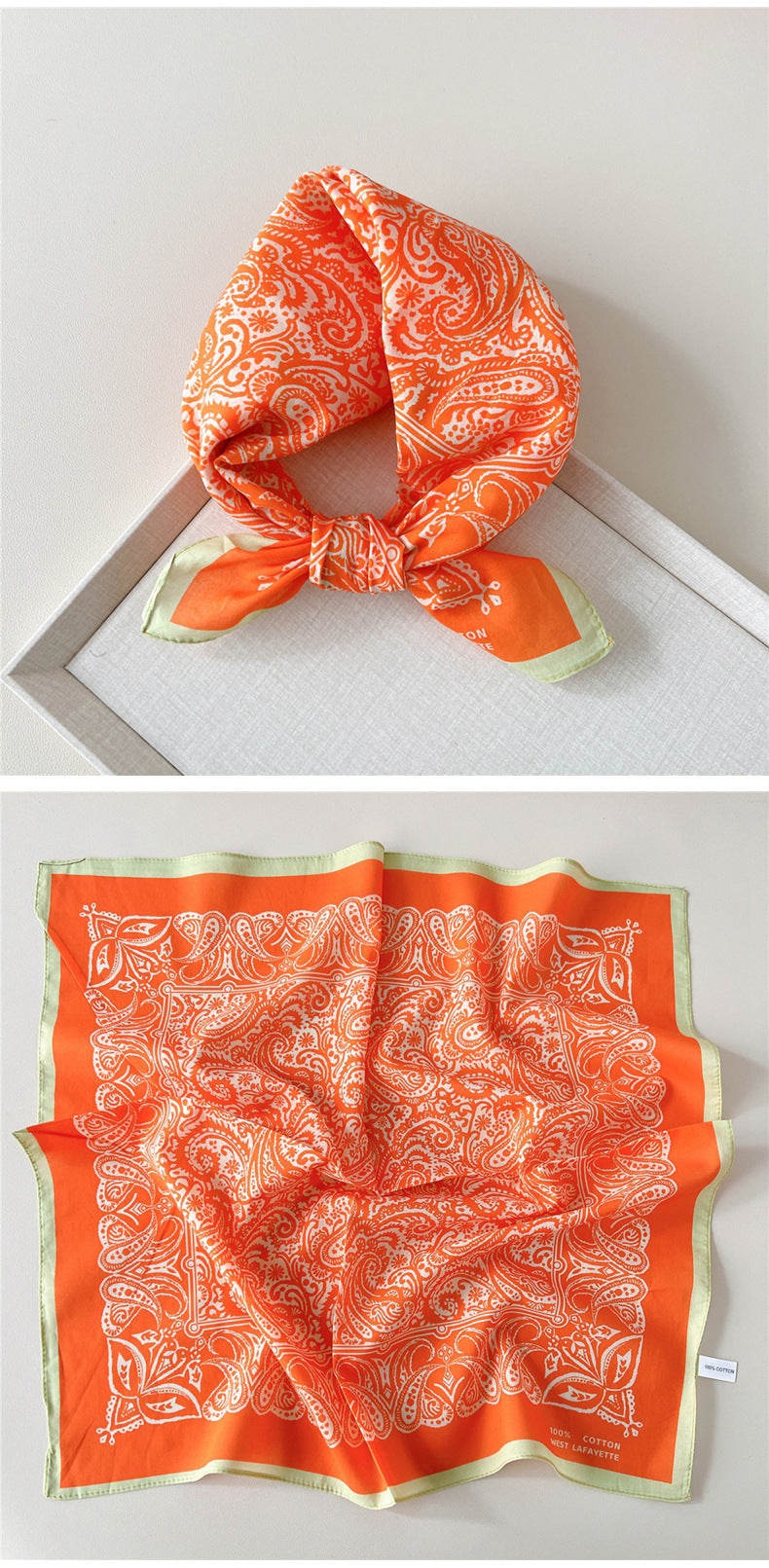 Paisley Tie-Dye Print Bandana Neck Scarf - view 9