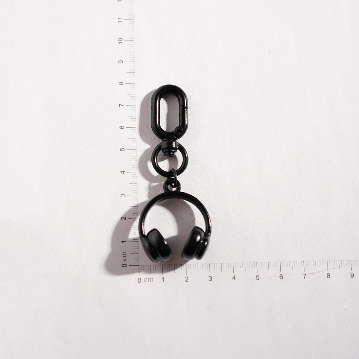 Mini Headphone Charm Keychain - Black