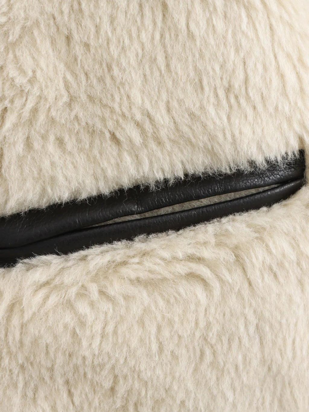 Faux Shearling Collarless Teddy Jacket - White - 10