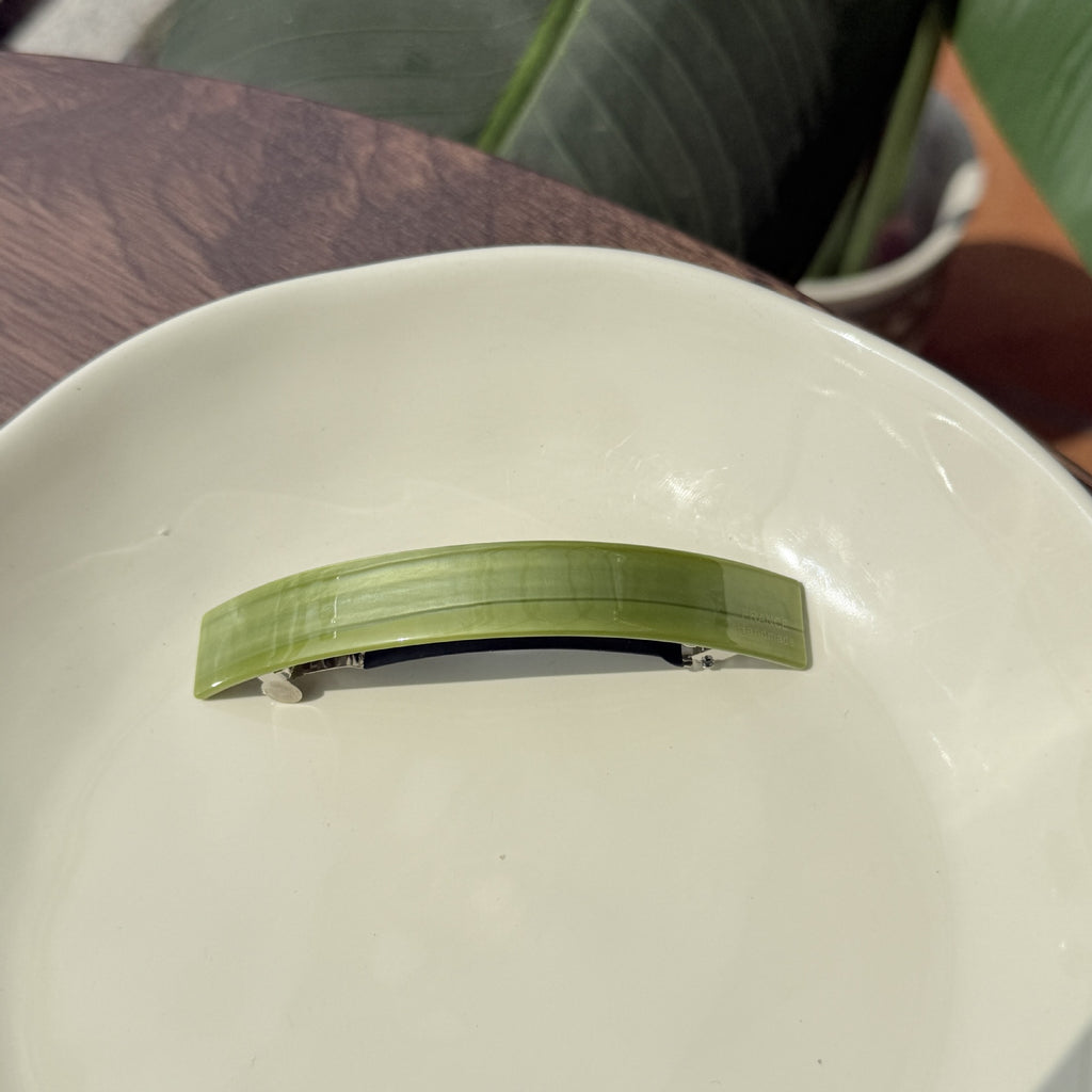 Rectangular Marbled Spring Hair Barrette - Color_3