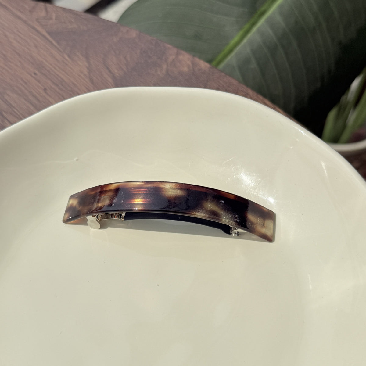Rectangular Marbled Spring Hair Barrette - Color_8