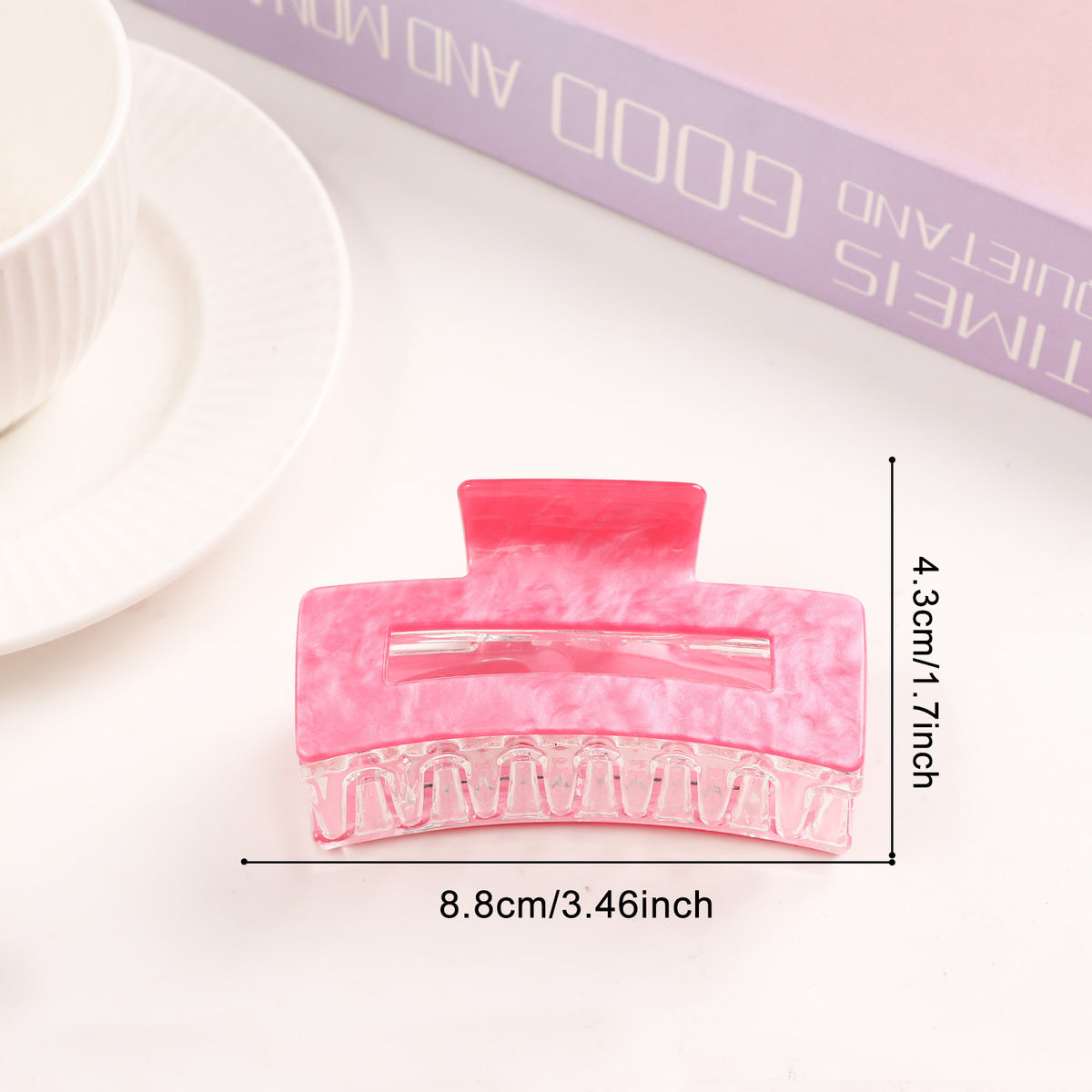 Valentine Heart and Lip Print Hair Claw Clip - Color_01