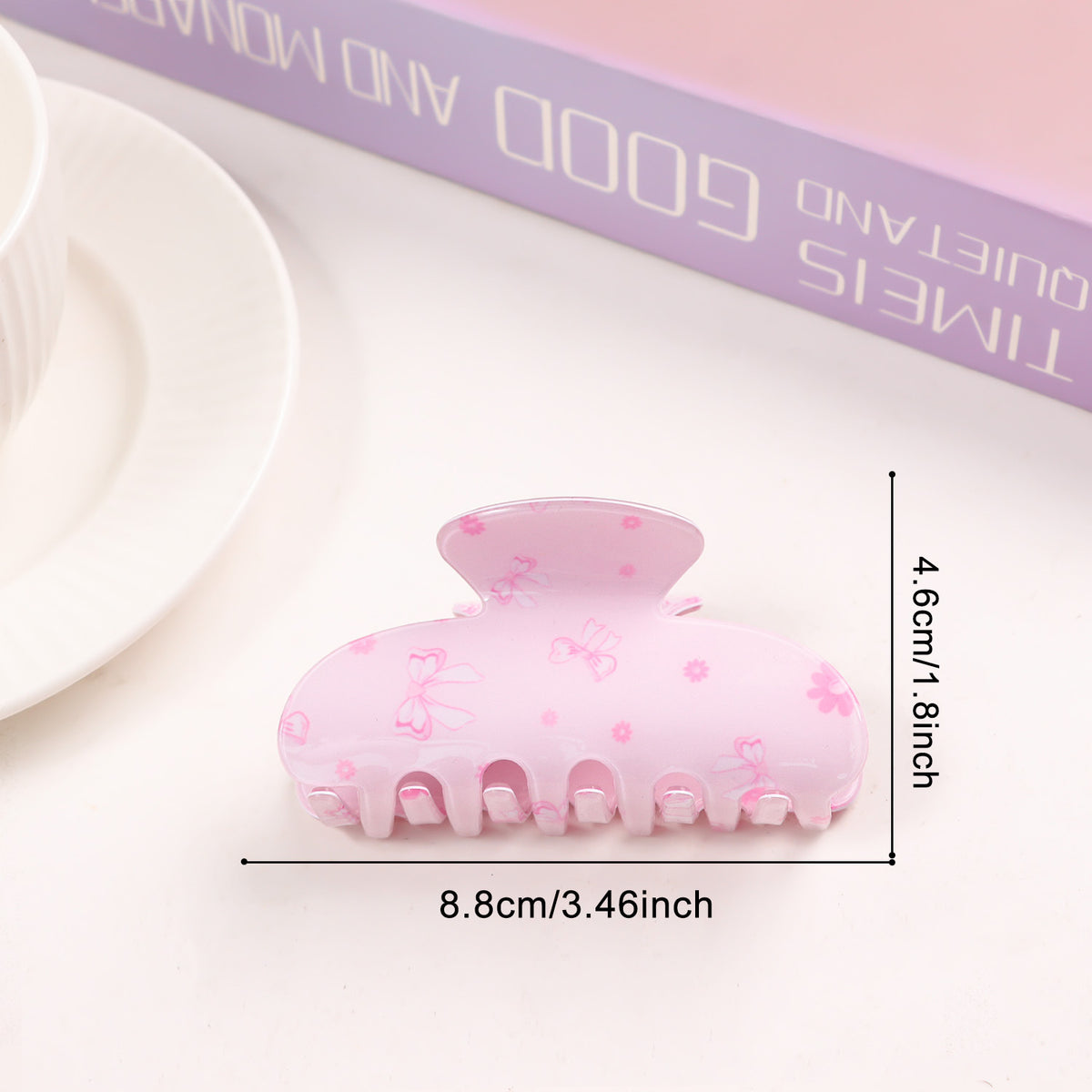 Valentine Heart and Lip Print Hair Claw Clip - Color_03
