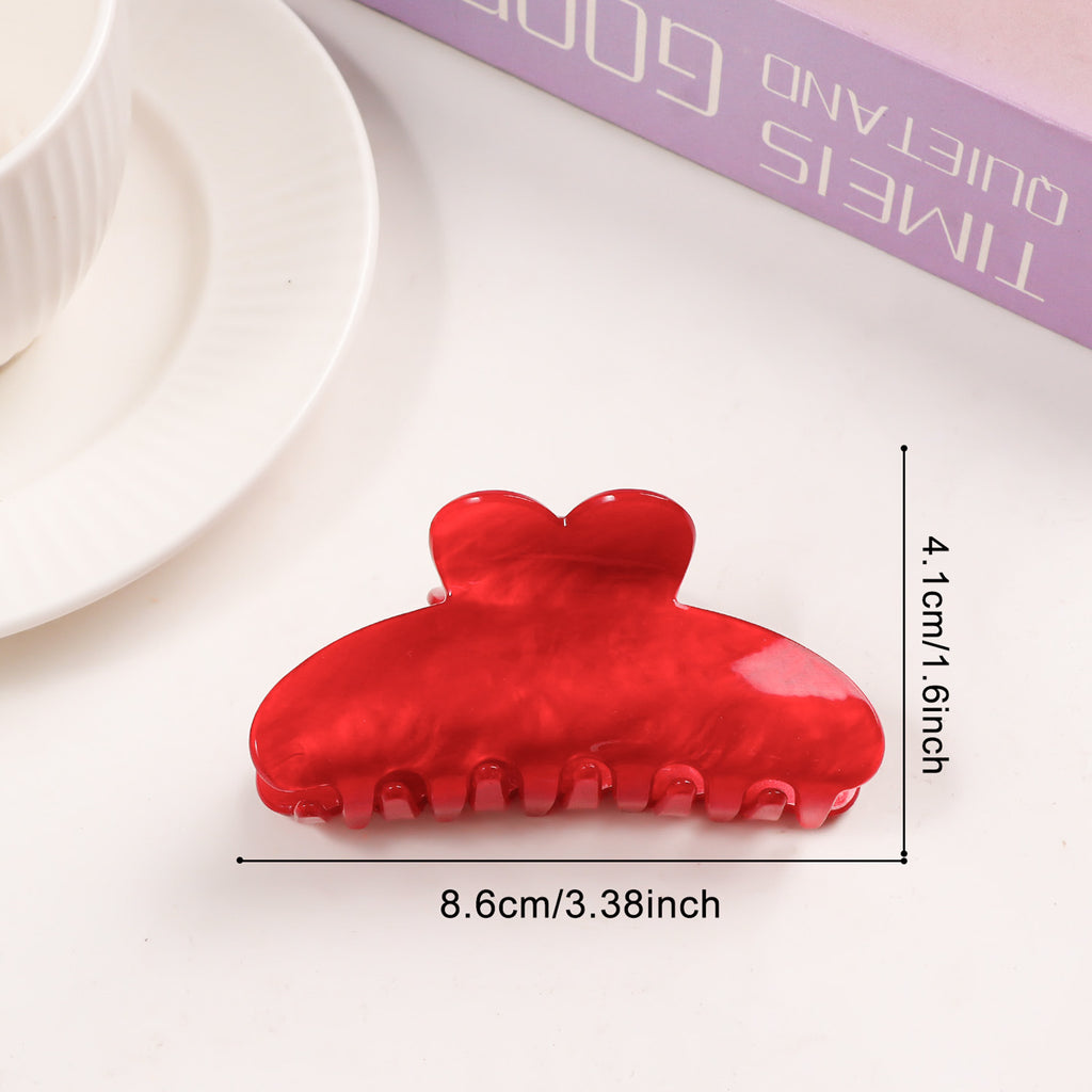 Valentine Heart and Lip Print Hair Claw Clip - Color_06