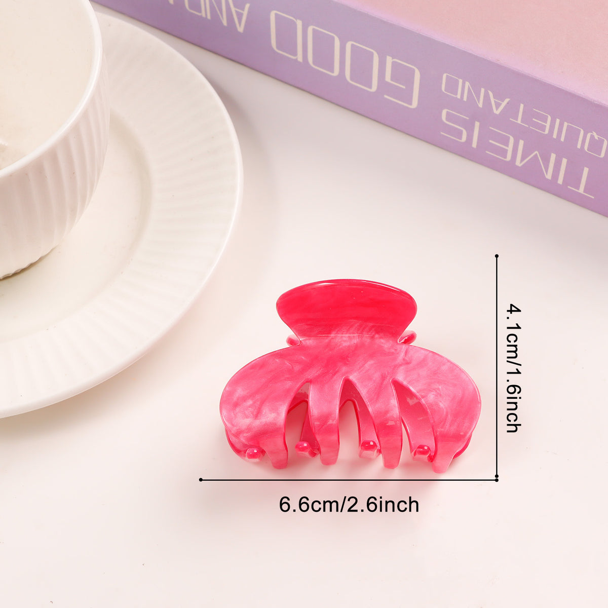 Valentine Heart and Lip Print Hair Claw Clip - Color_08