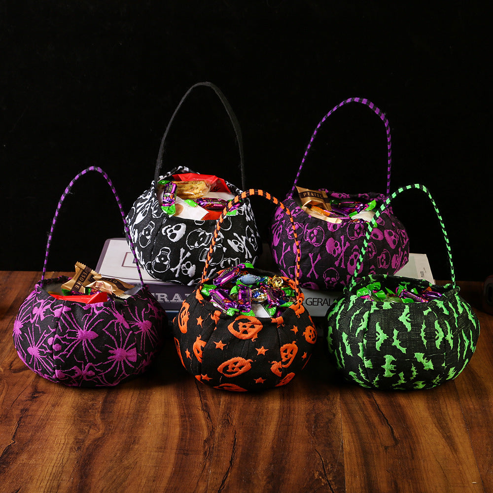Skull And Bat Print Trick Or Treat Bag - view 1