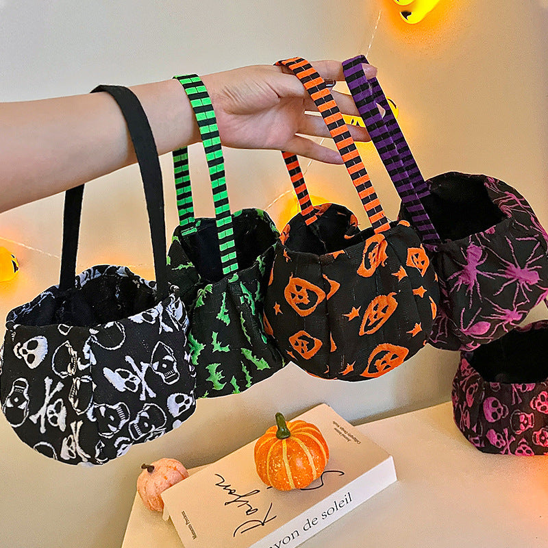 Skull And Bat Print Trick Or Treat Bag - view 2