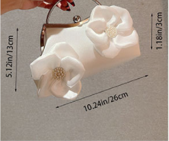 Flower Bow Frame Top Handle Clutch - view 1