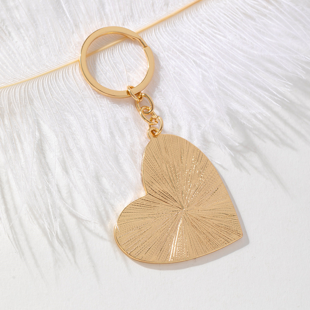 Layered Rainbow Heart Enamel Keychain - view 2