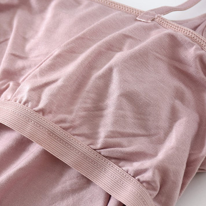 Built In Bra Scoop Neck Camisole - Pink - 5