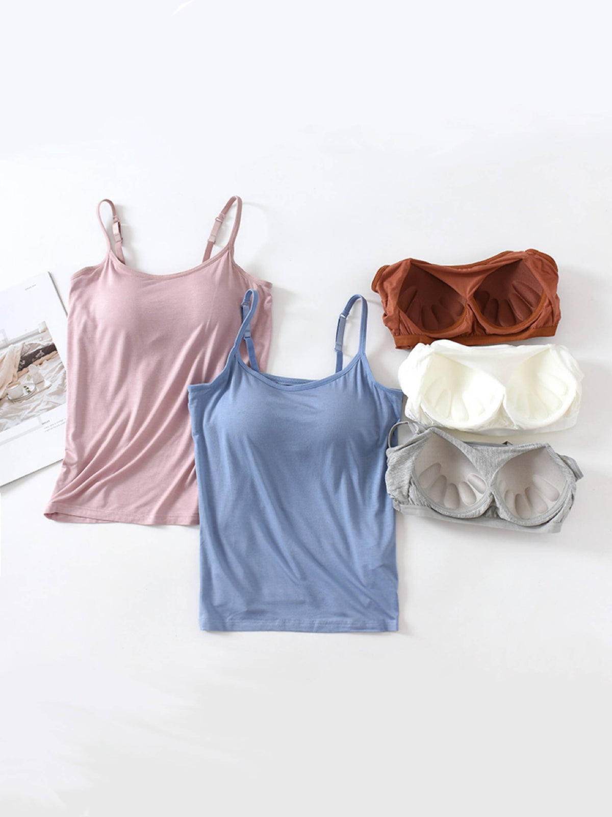 Built In Bra Scoop Neck Camisole