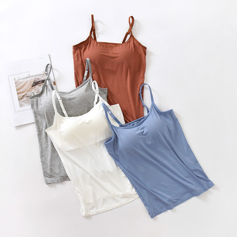 Built In Bra Scoop Neck Camisole - view 2