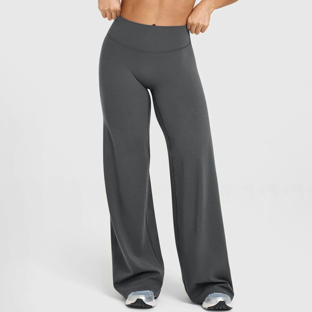 No Front Seam High Waist Wide Leg Yoga Pants