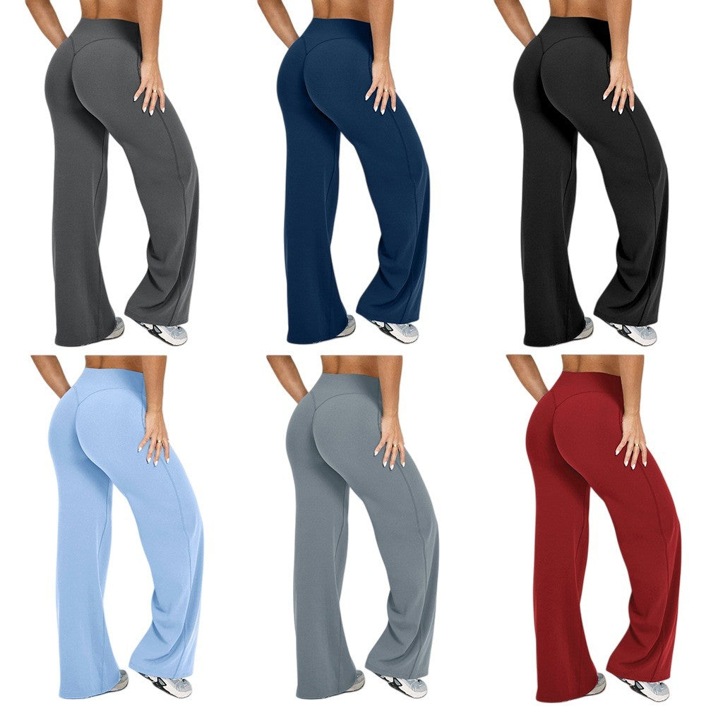 No Front Seam High Waist Wide Leg Yoga Pants