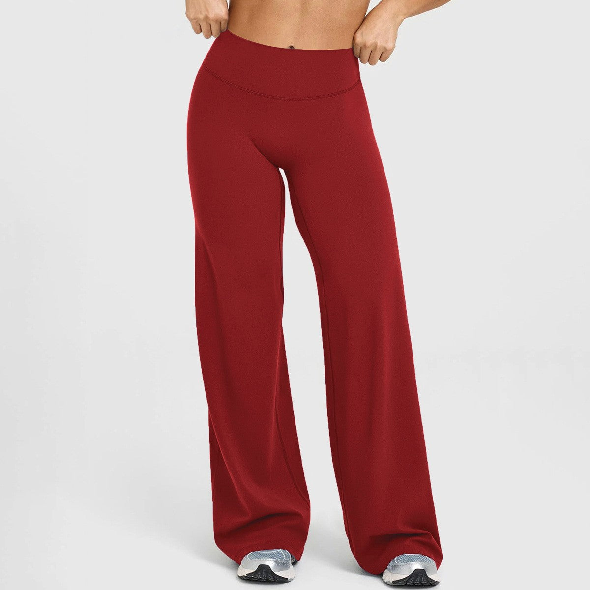 No Front Seam High Waist Wide Leg Yoga Pants