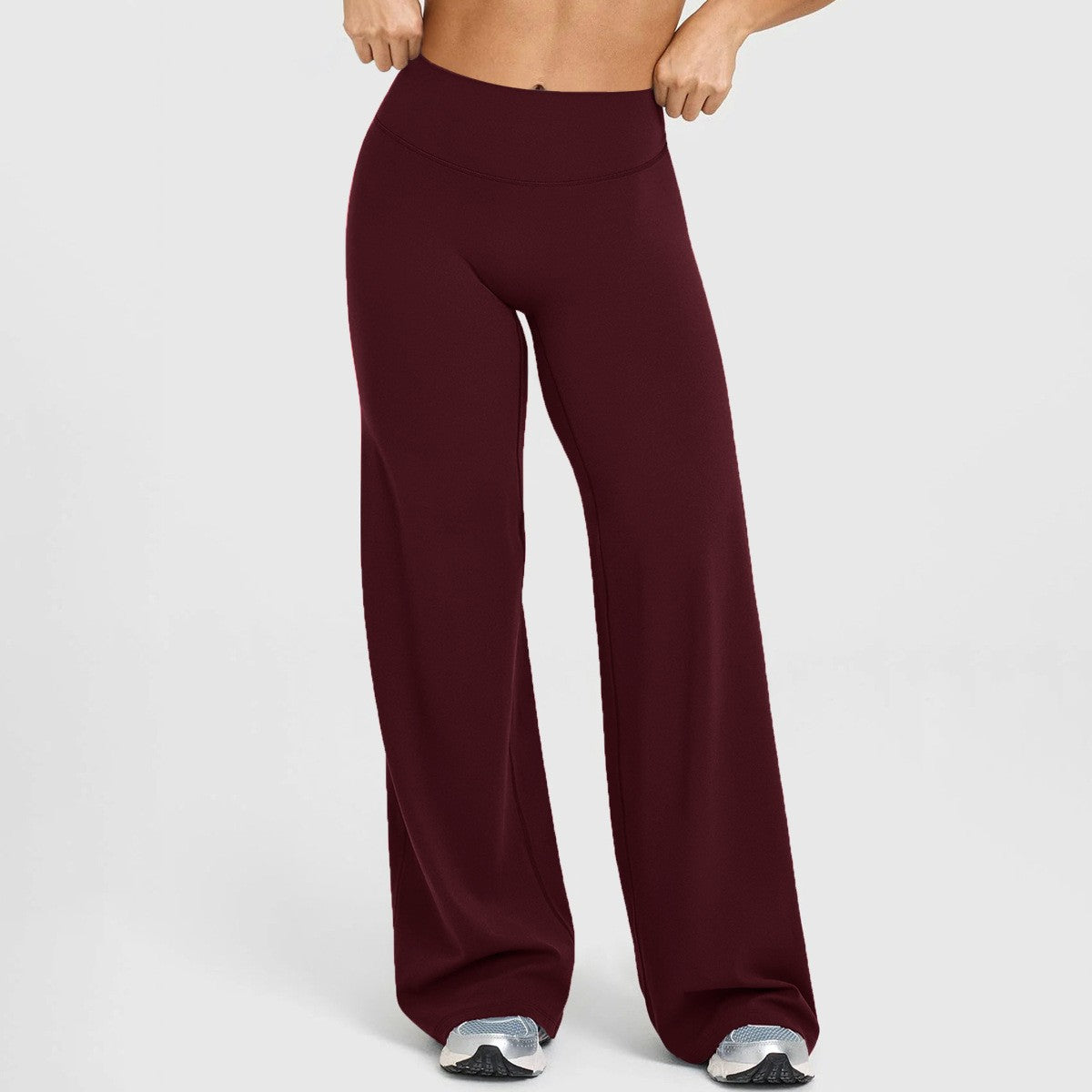 No Front Seam High Waist Wide Leg Yoga Pants