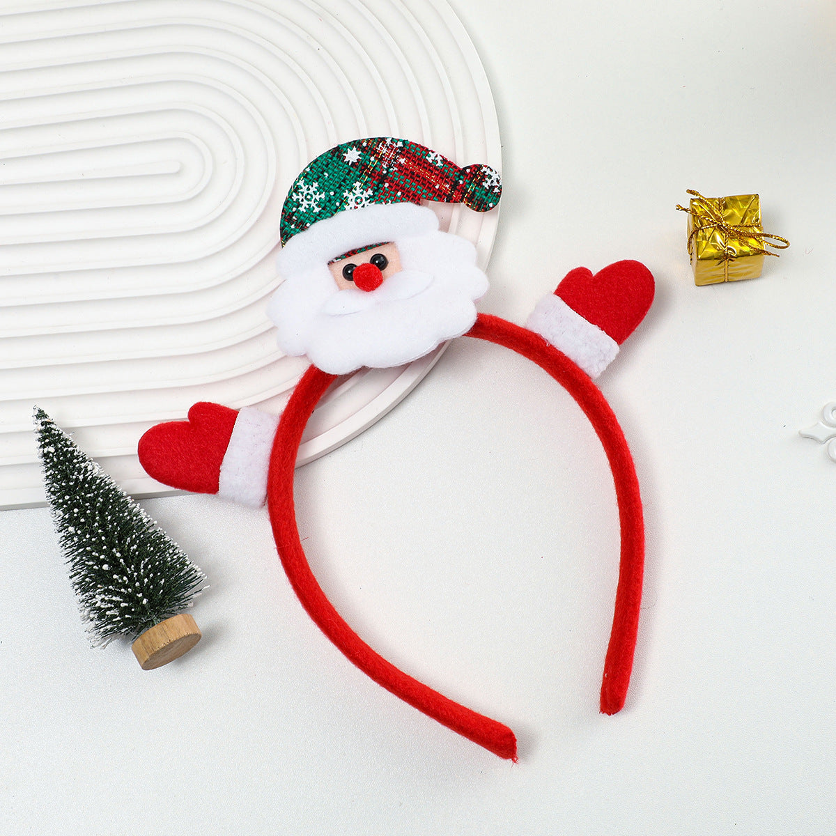Christmas Headband Decorations With Santa And Reindeer - Color_01