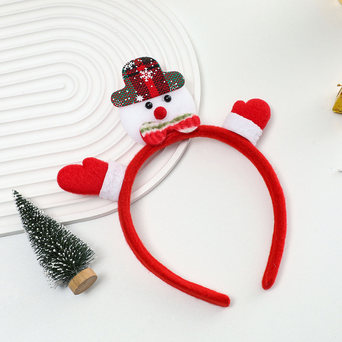 Christmas Headband Decorations With Santa And Reindeer - Color_02