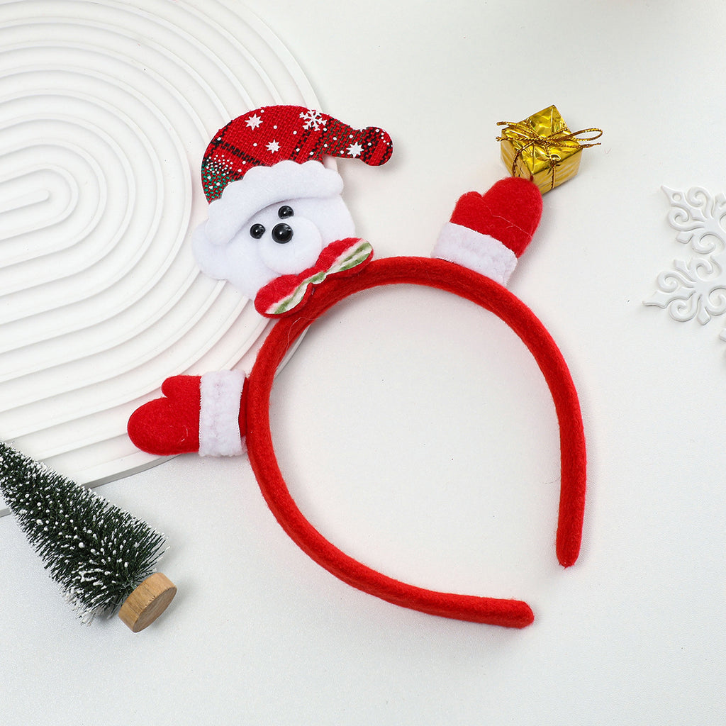 Christmas Headband Decorations With Santa And Reindeer - Color_03