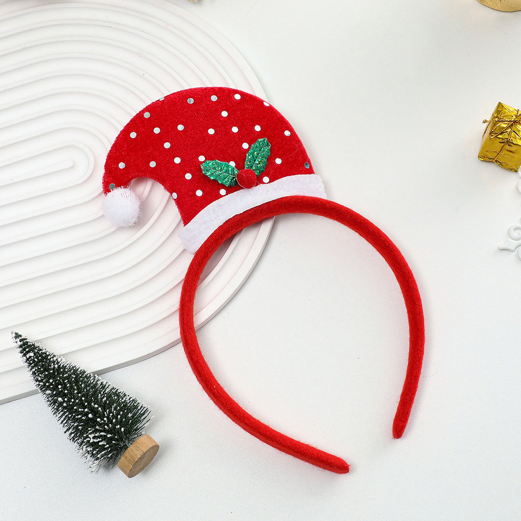 Christmas Headband Decorations With Santa And Reindeer - Color_09