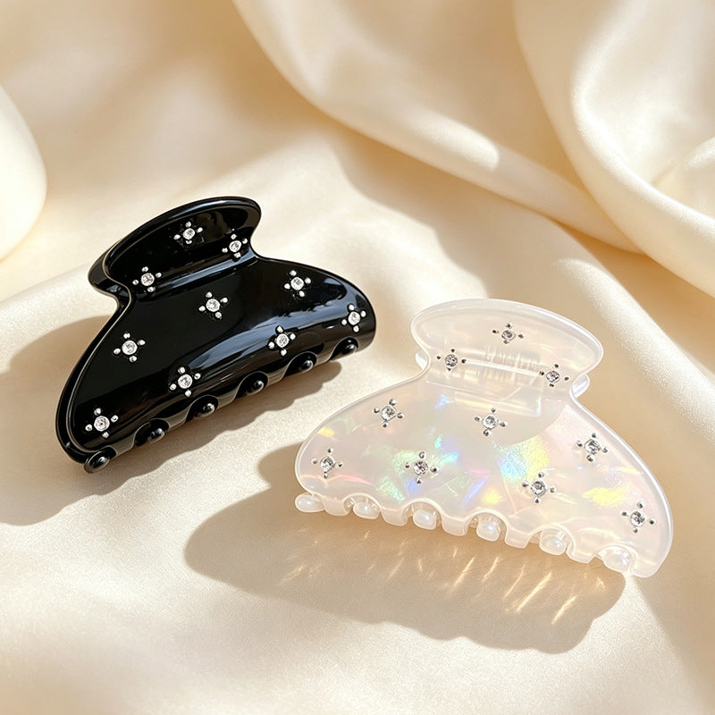 Hair Claw Clip With Crystal Star Studs