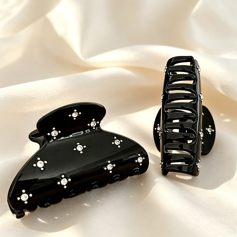 Hair Claw Clip With Crystal Star Studs - view 1