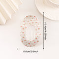 Oversized Hair Claw Clip With Open Center - Hibiscus