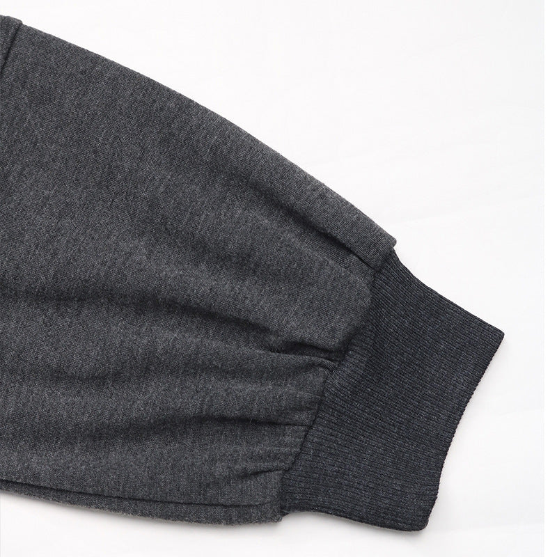 Center Seam Slouchy Crewneck Sweatshirt - Black - 7