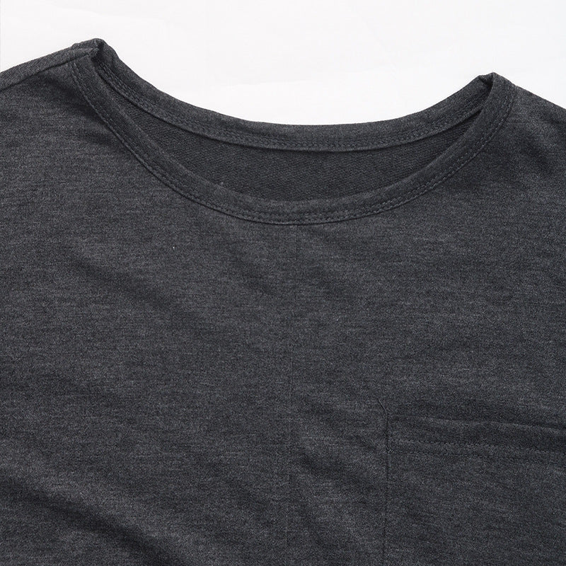 Center Seam Slouchy Crewneck Sweatshirt - Black - 8
