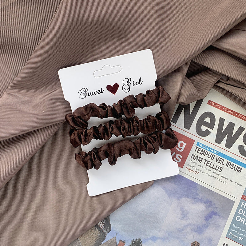Tonal Satin Mini Scrunchie Bundle - NO_06