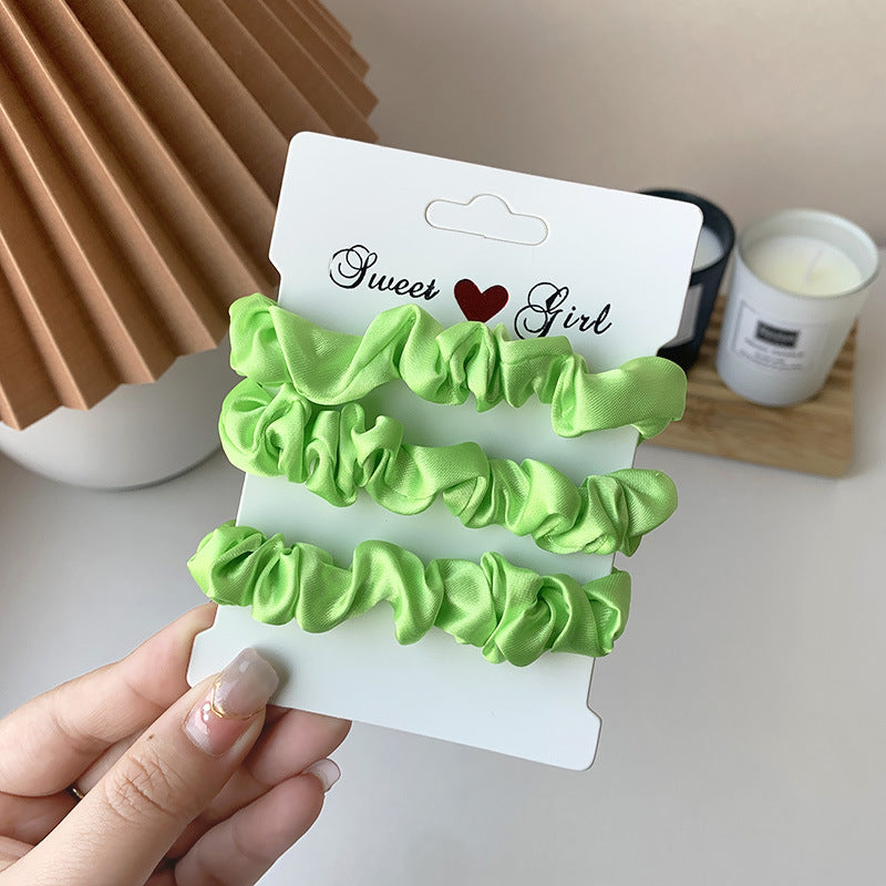 Tonal Satin Mini Scrunchie Bundle - NO_24