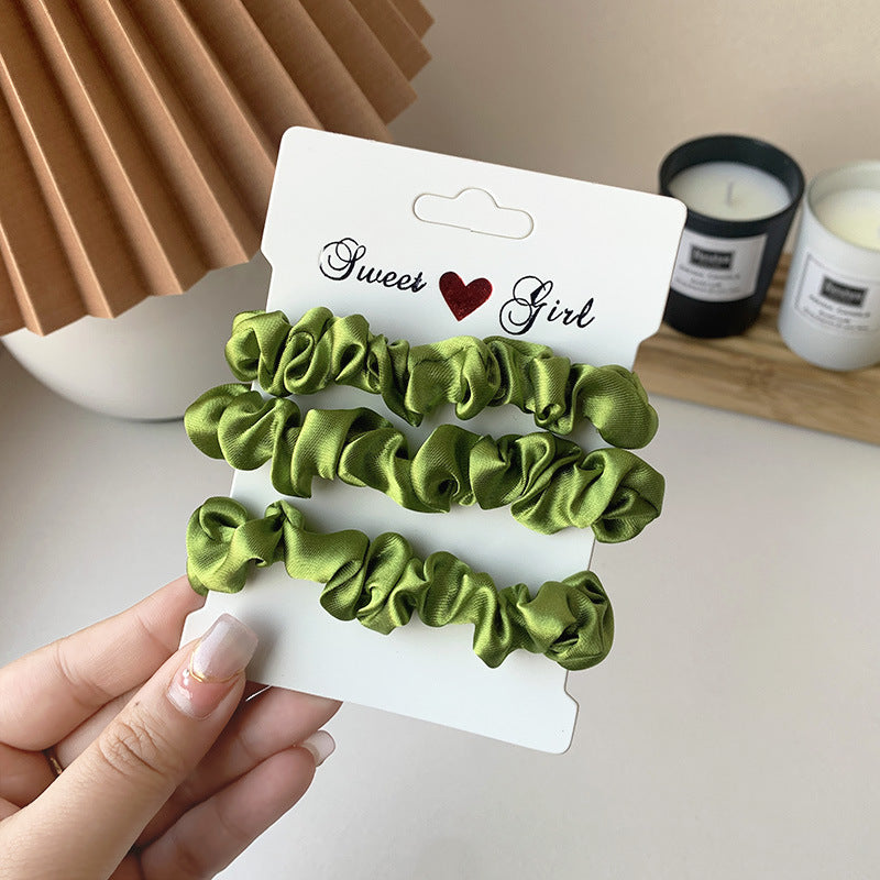 Tonal Satin Mini Scrunchie Bundle - NO_25