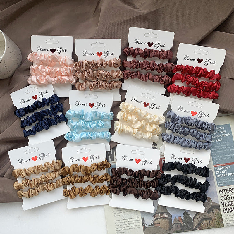 Tonal Satin Mini Scrunchie Bundle - view 2