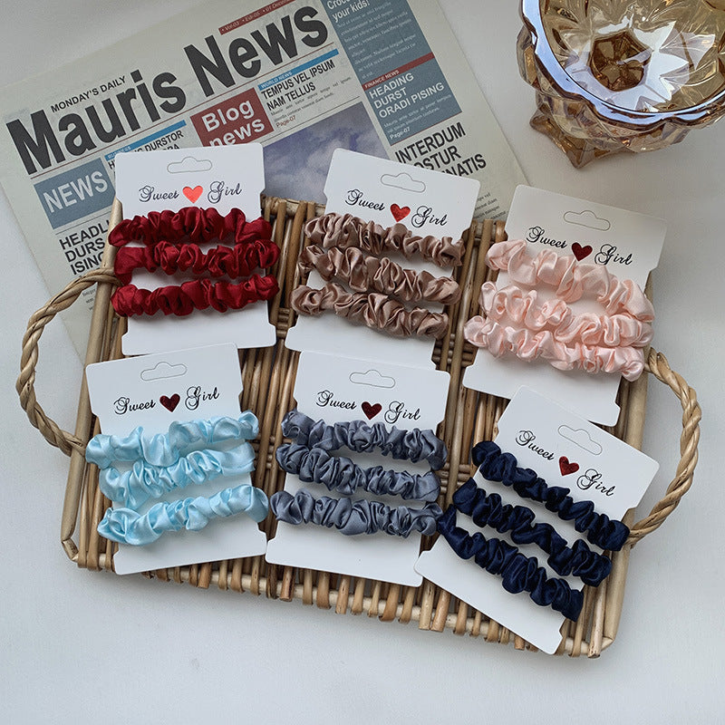 Tonal Satin Mini Scrunchie Bundle - view 3