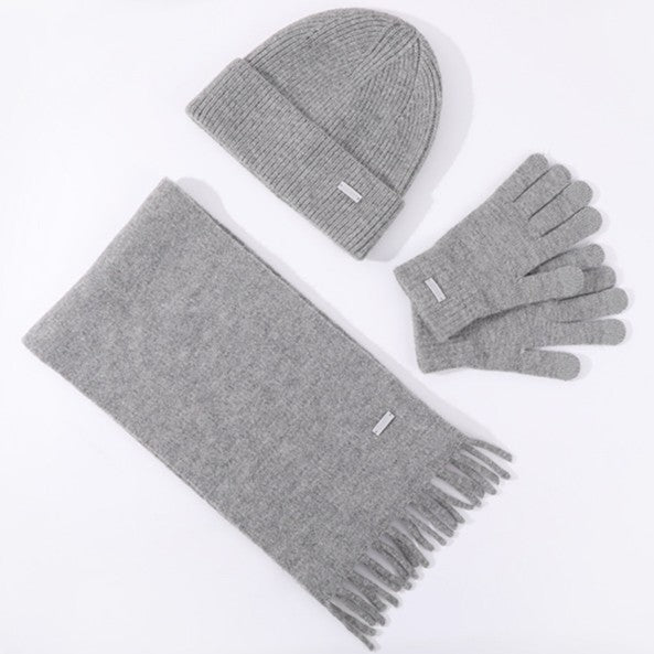 Knit Beanie Scarf And Glove Set - view 1