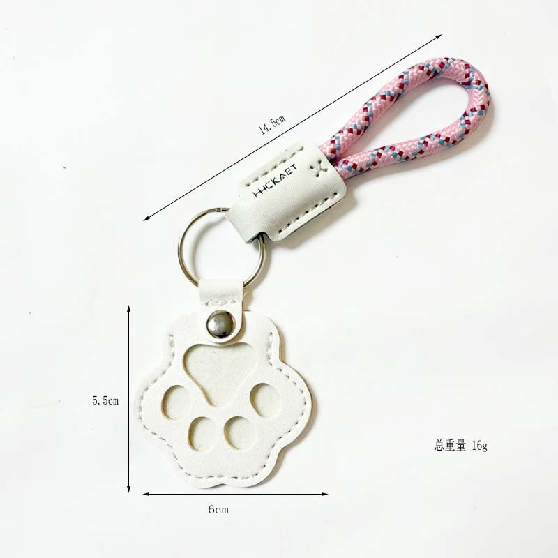 Paw Charm Keychain With Braided Wrist Strap - NO-2