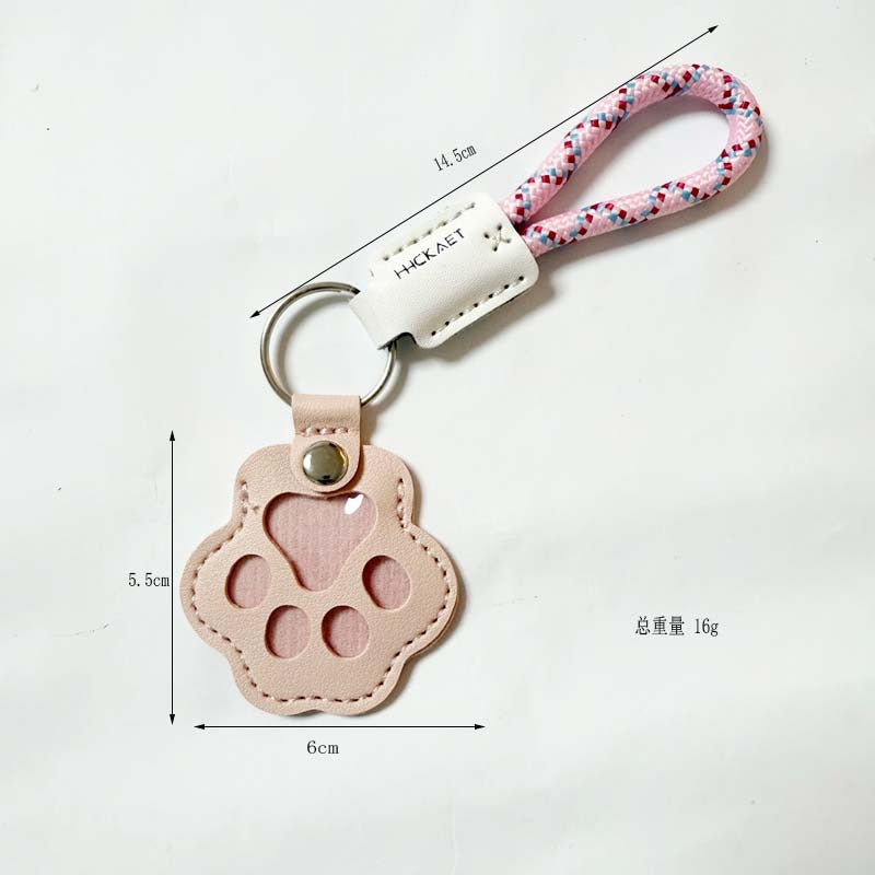 Paw Charm Keychain With Braided Wrist Strap - NO-4
