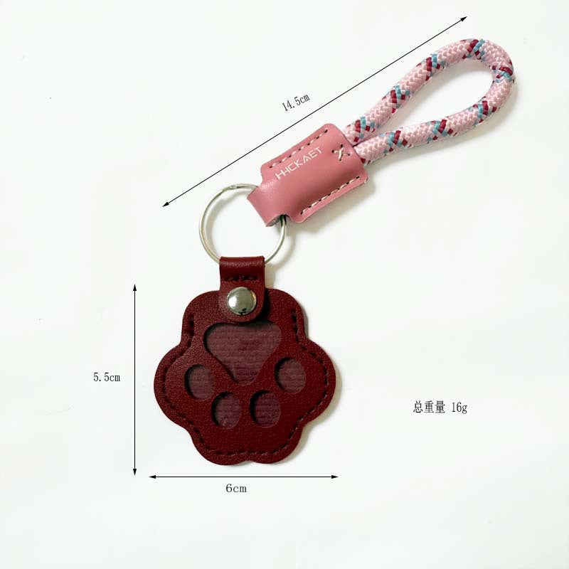Paw Charm Keychain With Braided Wrist Strap - NO-6