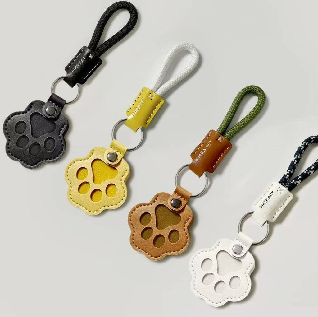 Paw Charm Keychain With Braided Wrist Strap