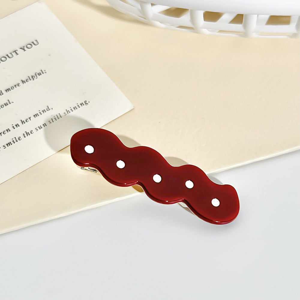 Polka Dot Bow Hair Pin Set - Color_01