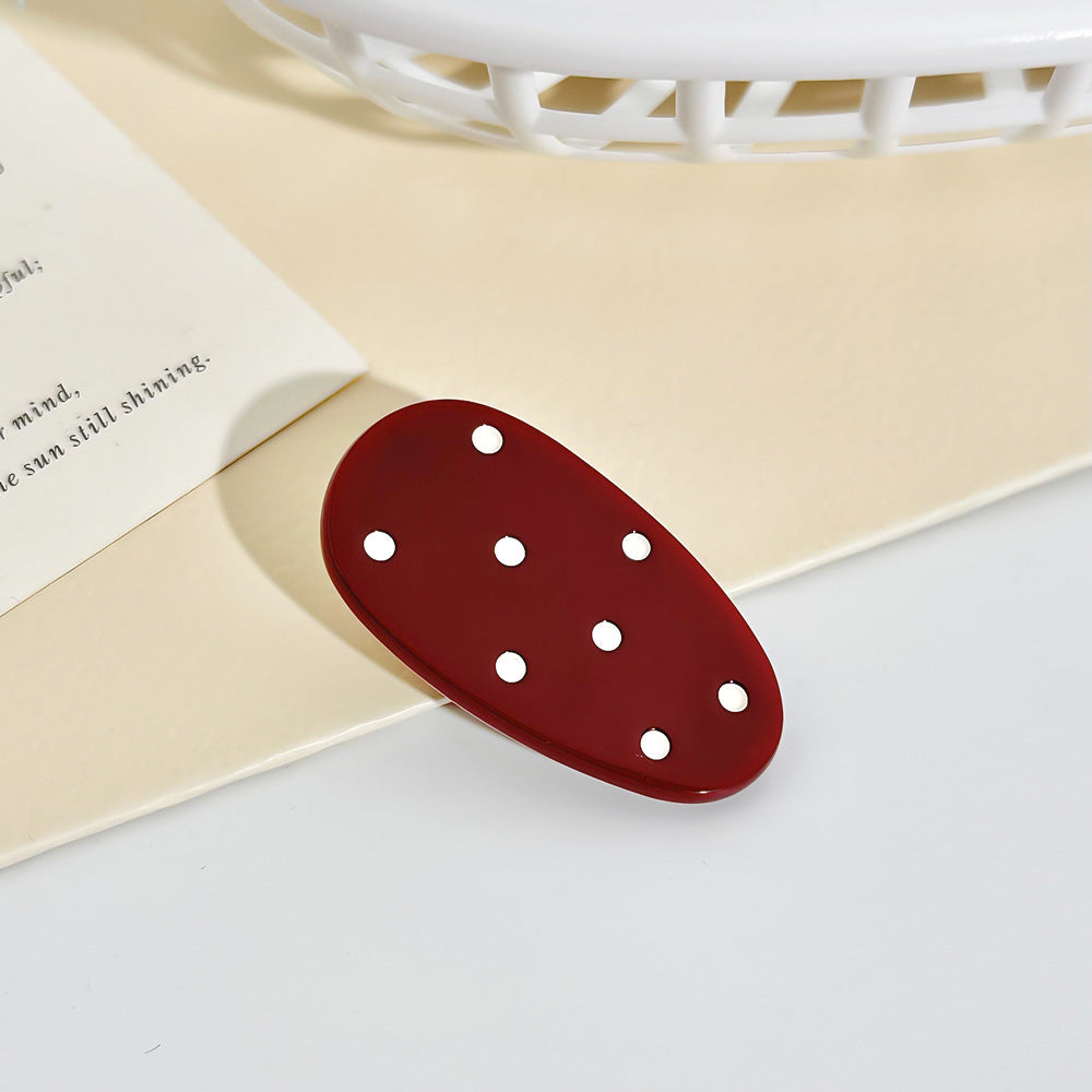 Polka Dot Bow Hair Pin Set - Color_03